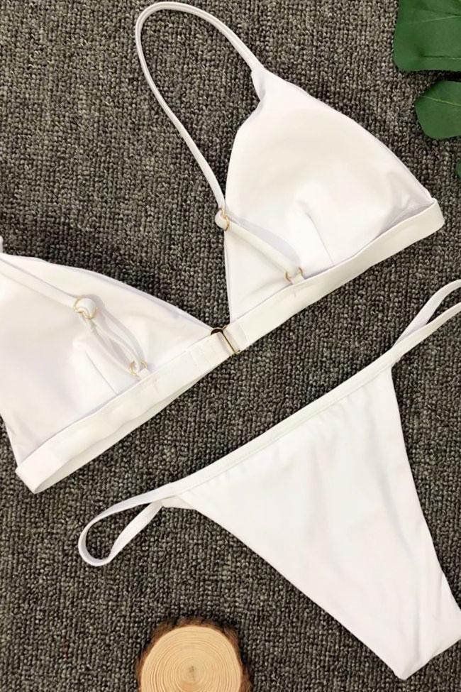 String Triangle Brazilian Thong Bikini - Two Piece Swimsuit