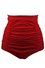 High Waist Ruched Bikini Bottom