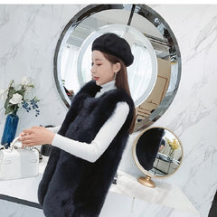 fashion High quality full pelt Natural Fox Fur Vest