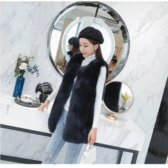 fashion High quality full pelt Natural Fox Fur Vest