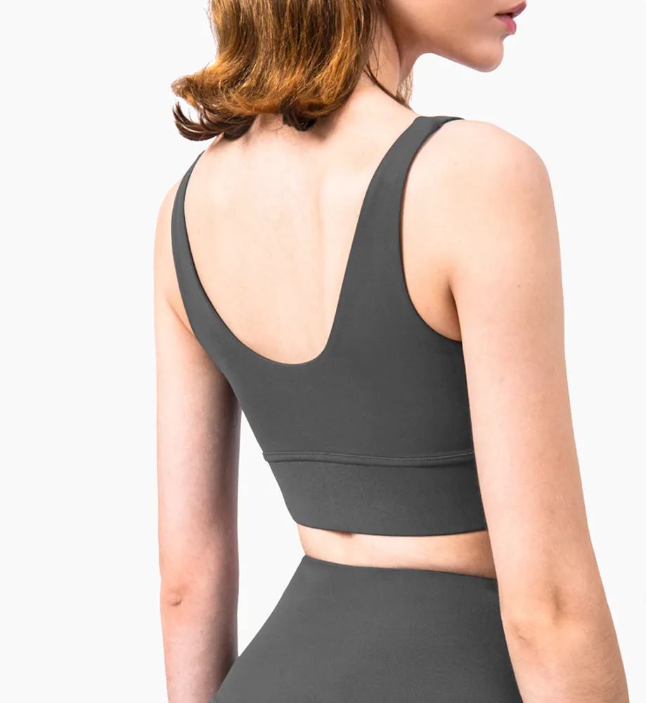 Wide-shouldered U-back gym vest