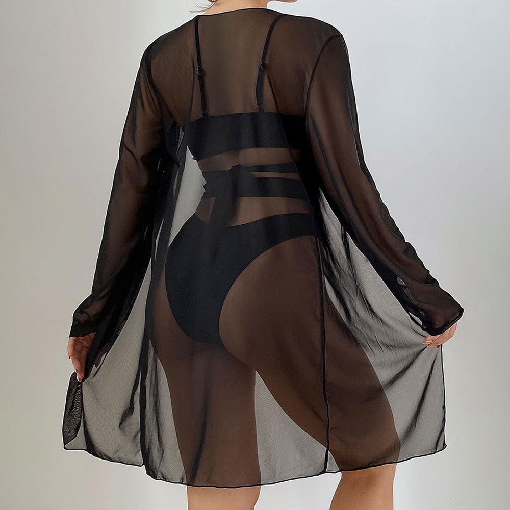 High Leg Cheeky Cutout Wrap Around Brazilian Three Piece Bikini